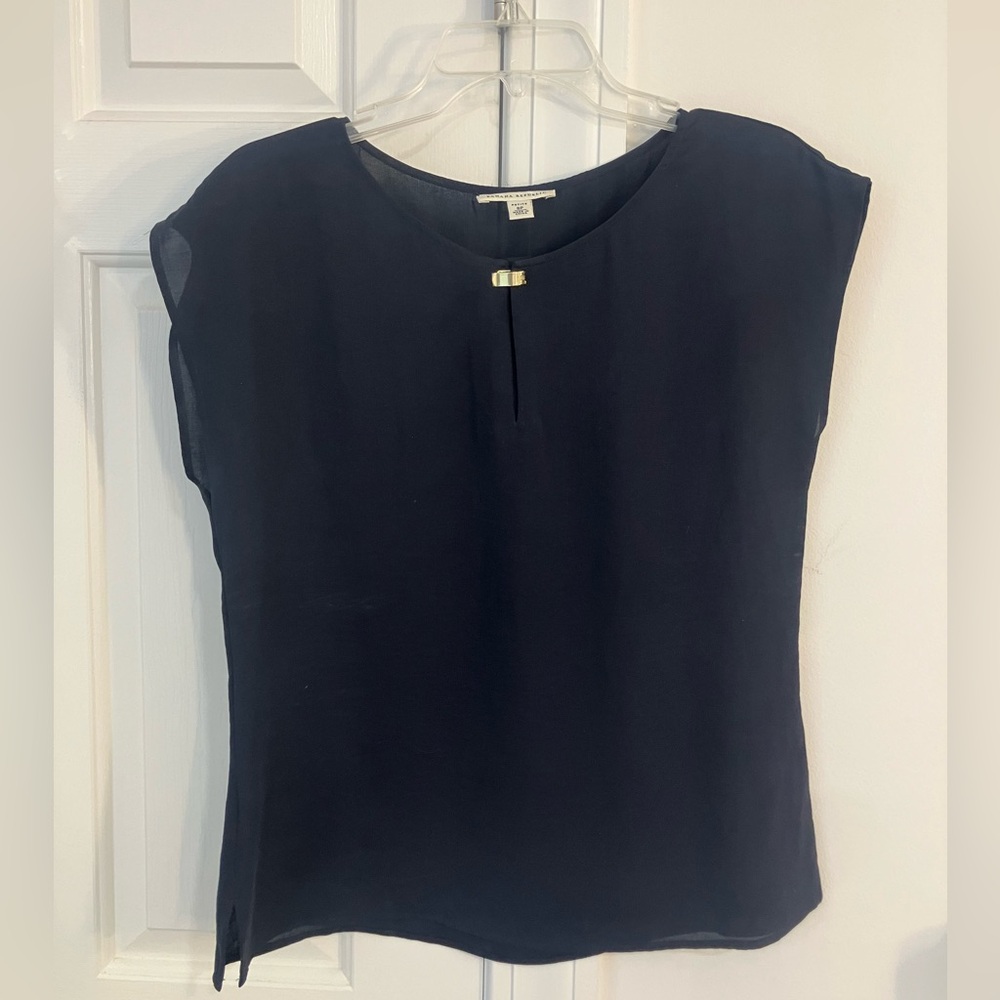 navy Banana Republic blouse